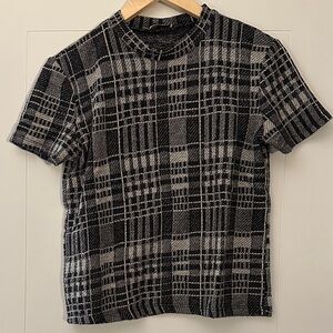 Plaid Black and Gray Shirt